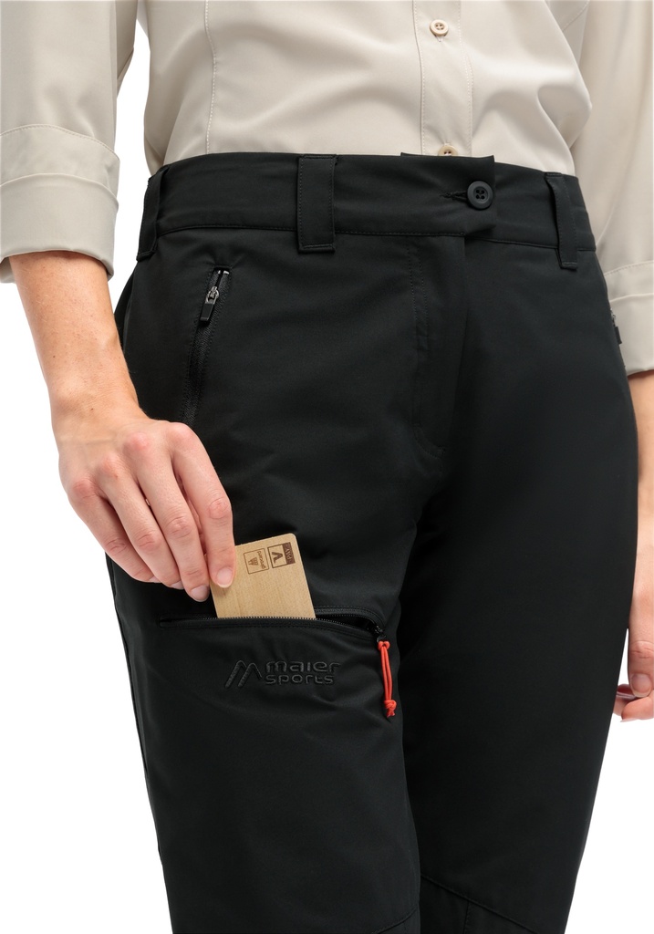 dámske nohavice Maier Sports Nata Zip Loop black