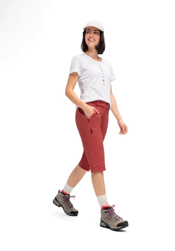 dámske Capri nohavice Maier Sports Lulaka Capri Loop red orcher