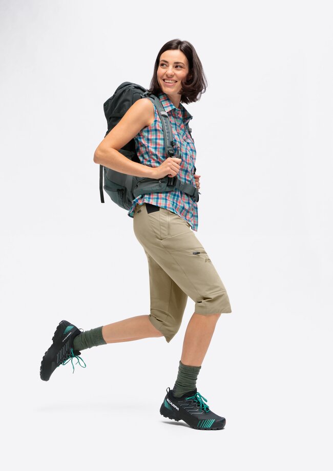 dámske šortky Maier Sports Inara slim Capri Vario brown rise