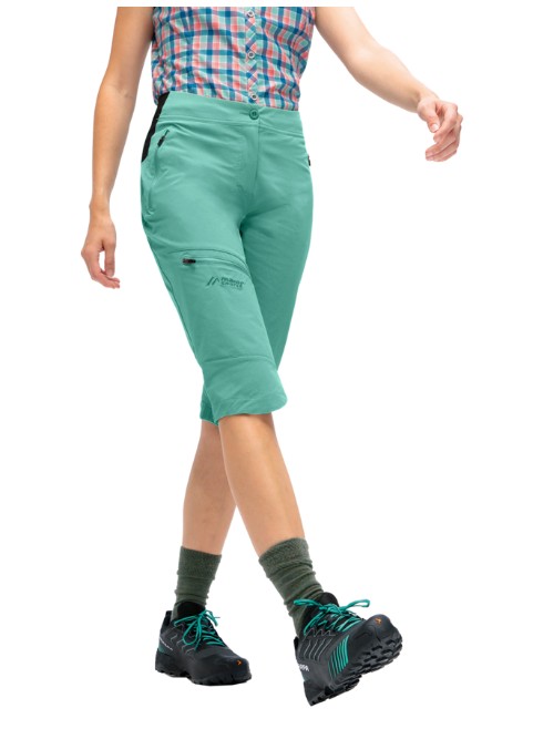 dámske šortky Maier Sports Inara slim Capri Vario green sponge