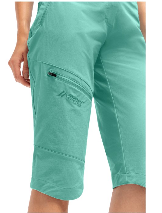 dámske šortky Maier Sports Inara slim Capri Vario green sponge