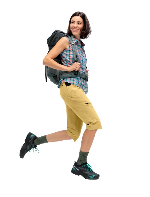 dámske šortky Maier Sports Inara slim Capri Vario yellow finch