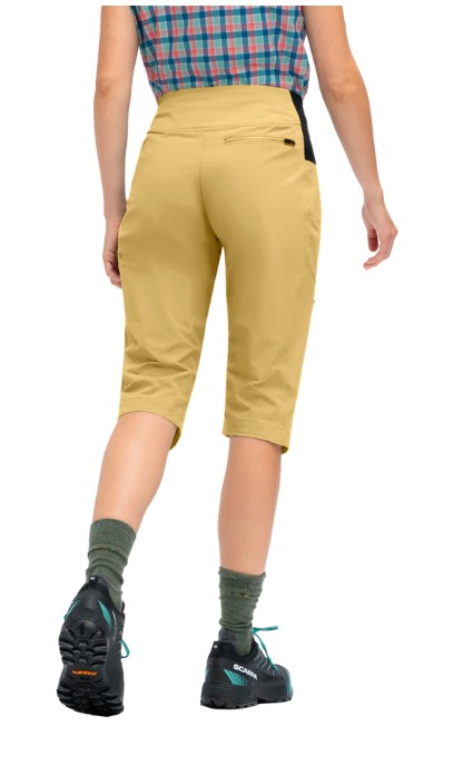 dámske šortky Maier Sports Inara slim Capri Vario yellow finch