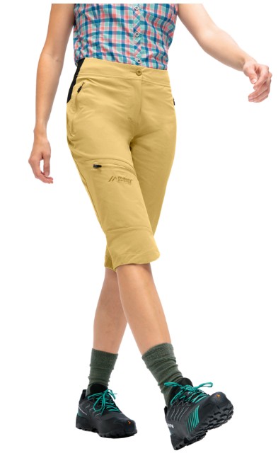 dámske šortky Maier Sports Inara slim Capri Vario yellow finch