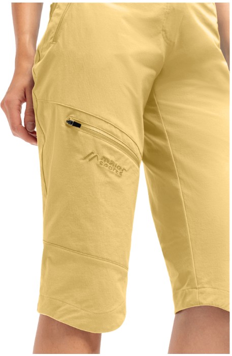 dámske šortky Maier Sports Inara slim Capri Vario yellow finch