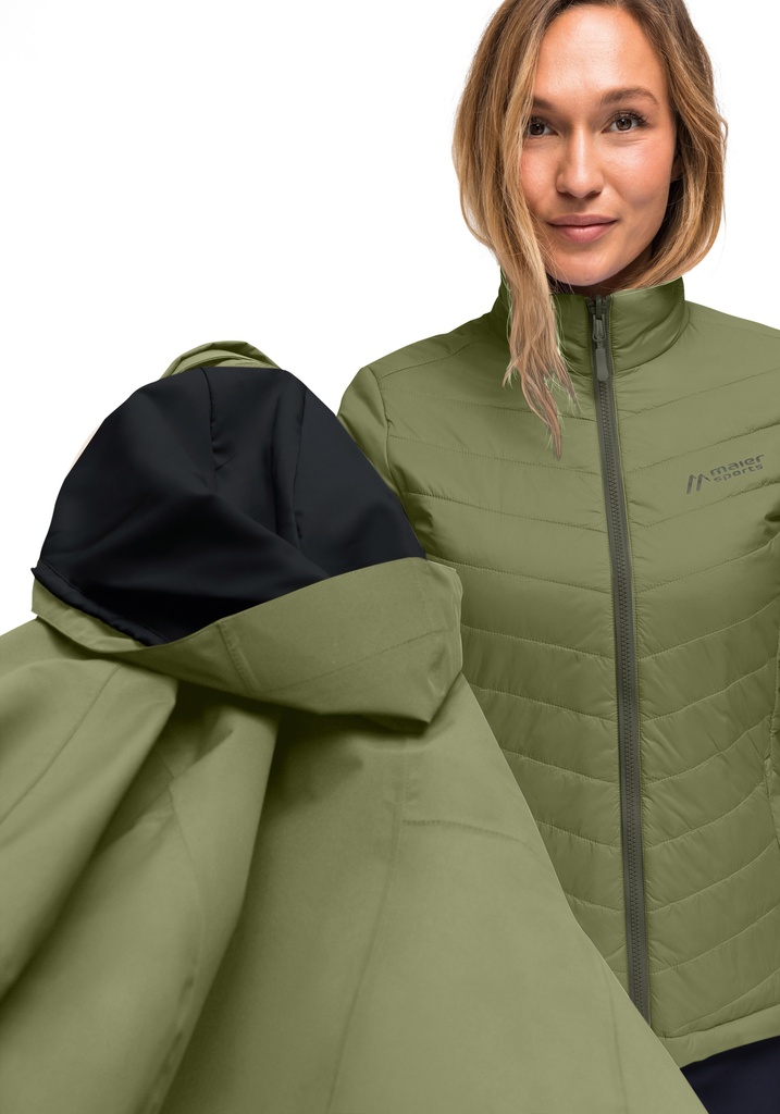 dámska bunda Maier Sports LISBON 3IN1 chopped herbs
