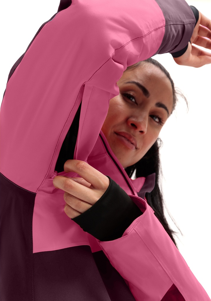 dámska lyžiarska bunda Maier Sports GLACIERGUARD W rich soil/deep raspbarry