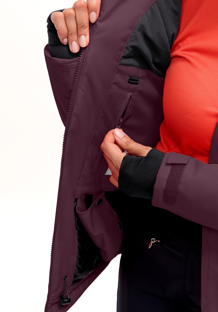 dámska lyžiarska bunda Maier Sports STRAJA rich soil/black