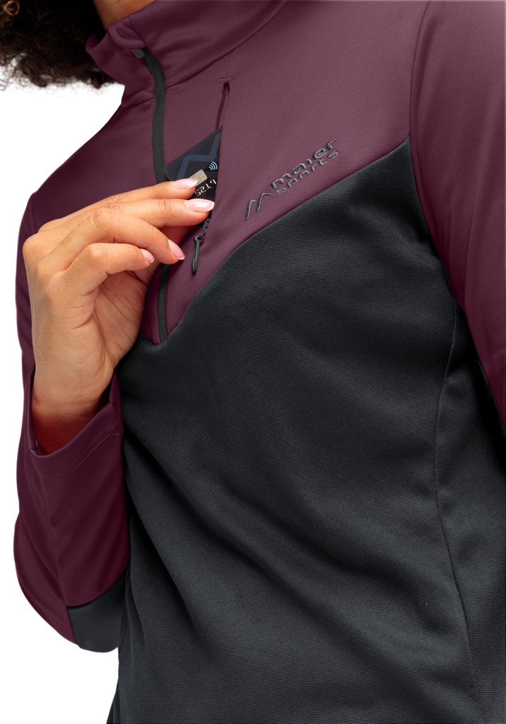 dámska mikina Maier Sports EVII black/rich soil