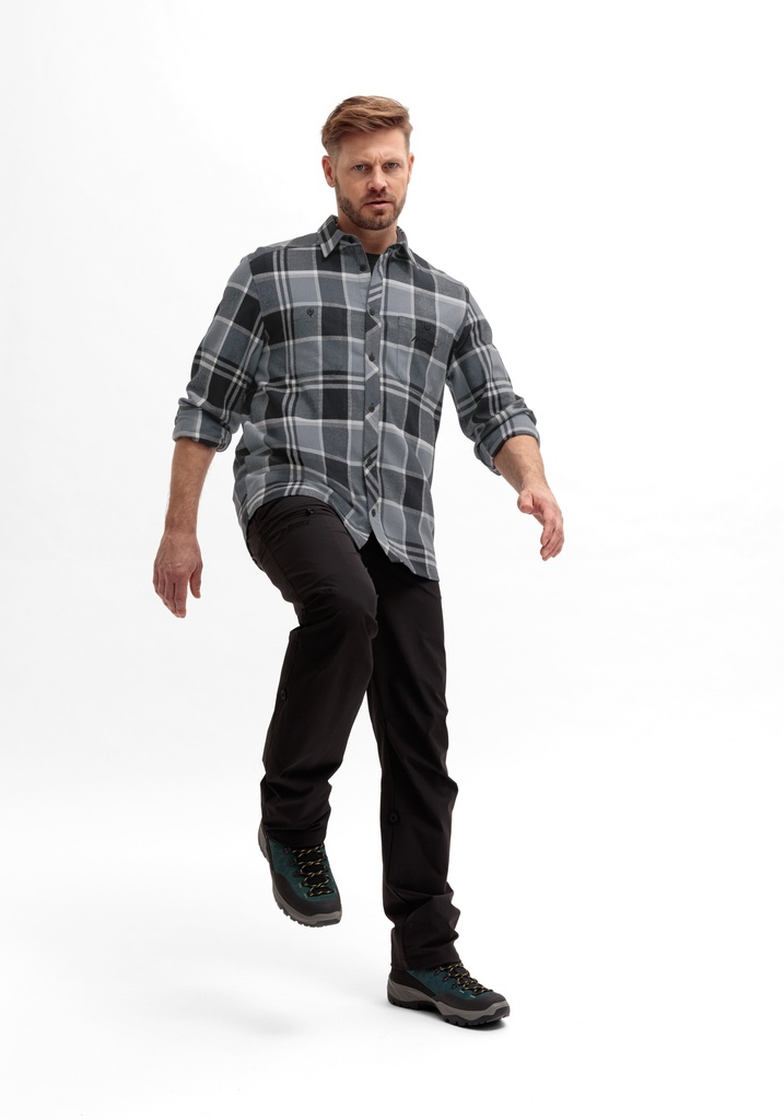 pánska košeľa Maier Sports PREDEAL 2.0 M grey/check