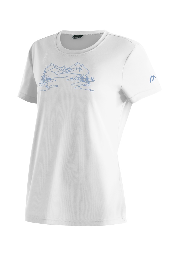 Damen-T-Shirt Maier Sports Wilma Print white