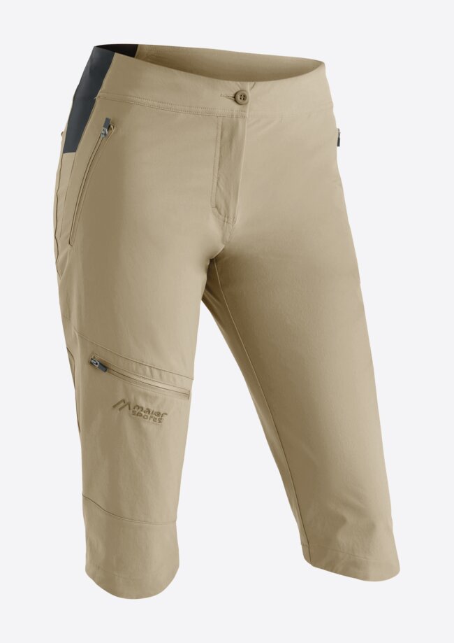 dámské šortky Maier Sports Inara slim Capri Vario brown rise