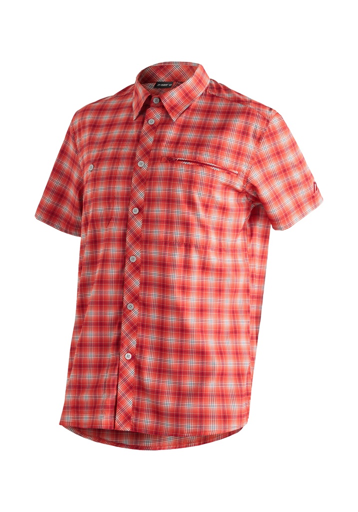 men's shirt Maier Sports KASEN S/SM red check