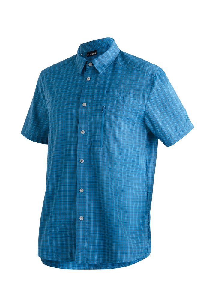 men's shirt Maier Sports MATS S/S blue check