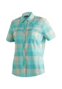 women's shirt Maier Sports KENDRA S/SW turquoise check