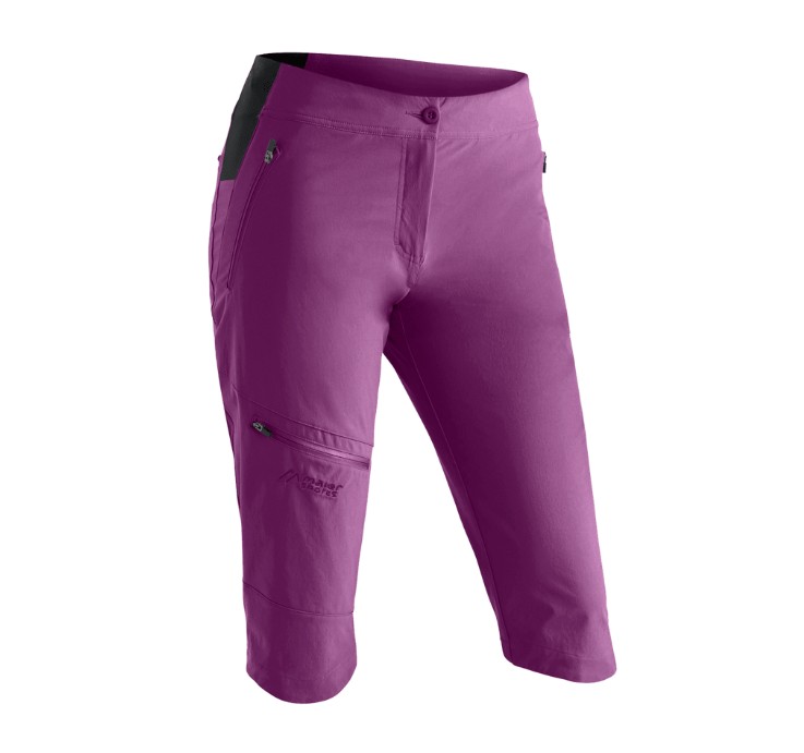 Damenshorts Maier Sports Inara slim Capri Vario bruised boysenberry