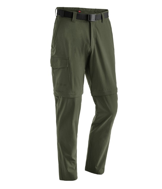 Herrenhosen Maier Sports Torid slim zip green goose