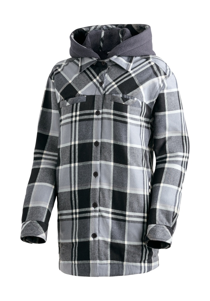 Damenhemd Maier Sports CAMQUADRI grey check
