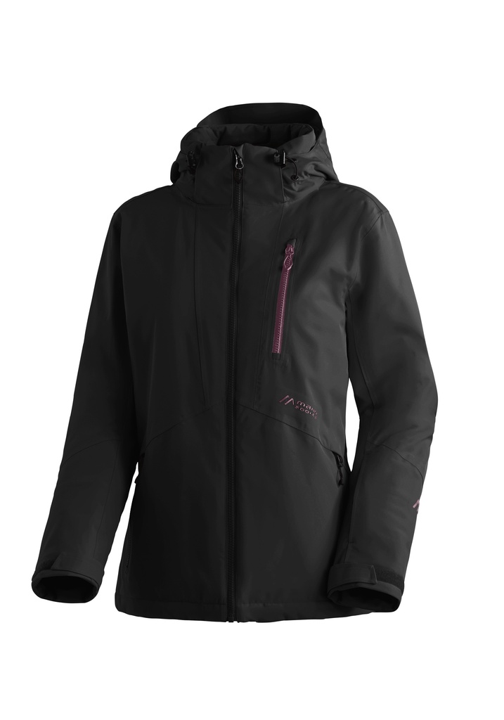 Damen-Skijacke Maier Sports STRAJA black/rich soil