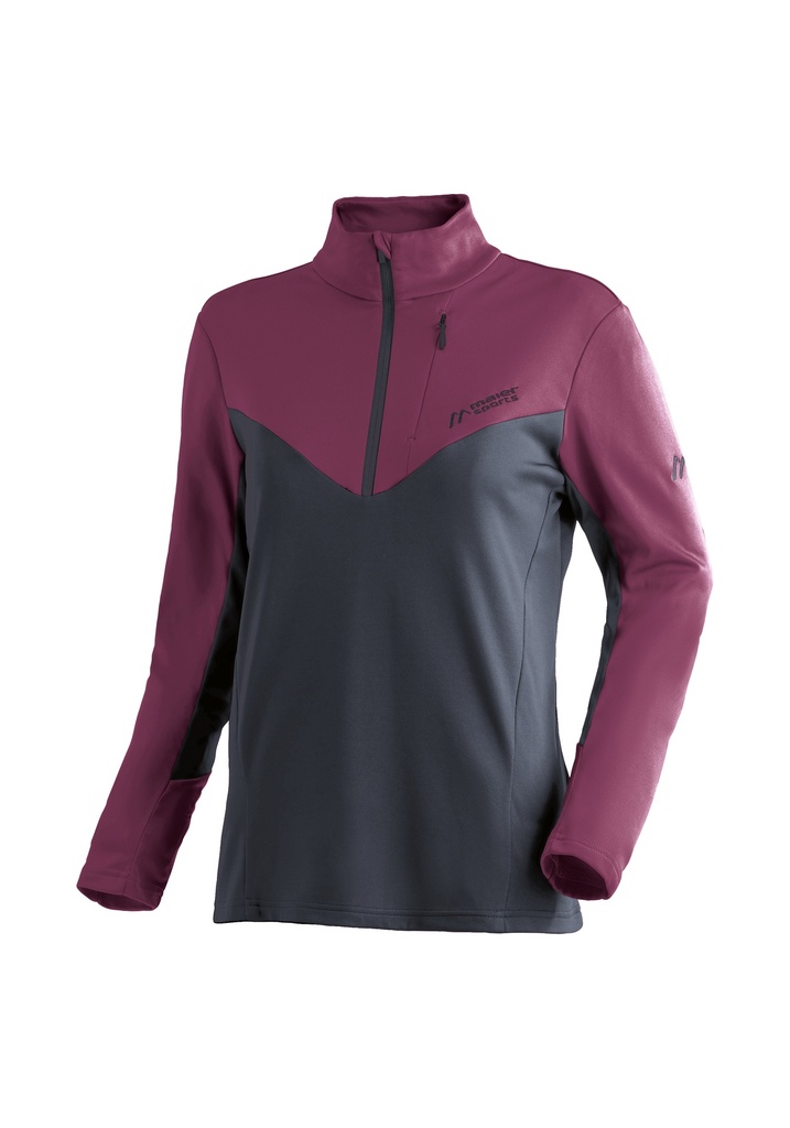 Damen-Sweatshirt Maier Sports EVII black/rich soil