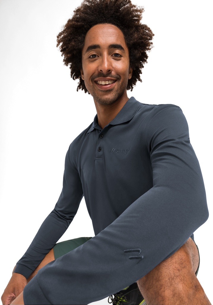 men's polo shirt Maier Sports ULRICH L/S graphite