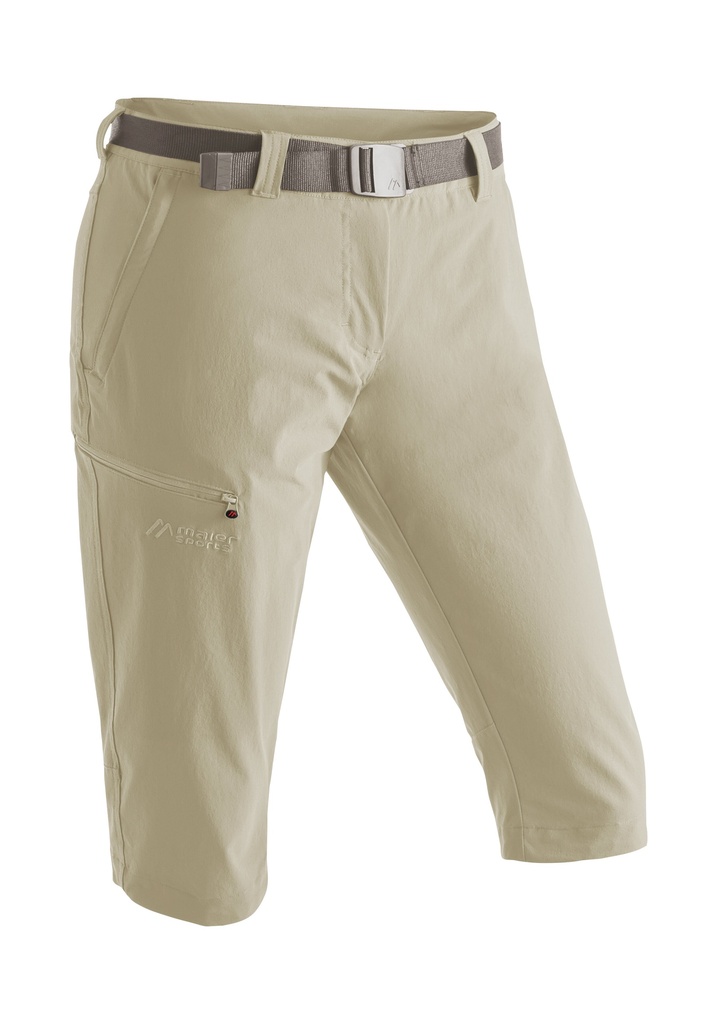 women's shorts Maier Sports Inara slim 3/4 brown rice