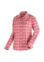 women's shirt Maier Sports KENDRA L/SW red/rose check