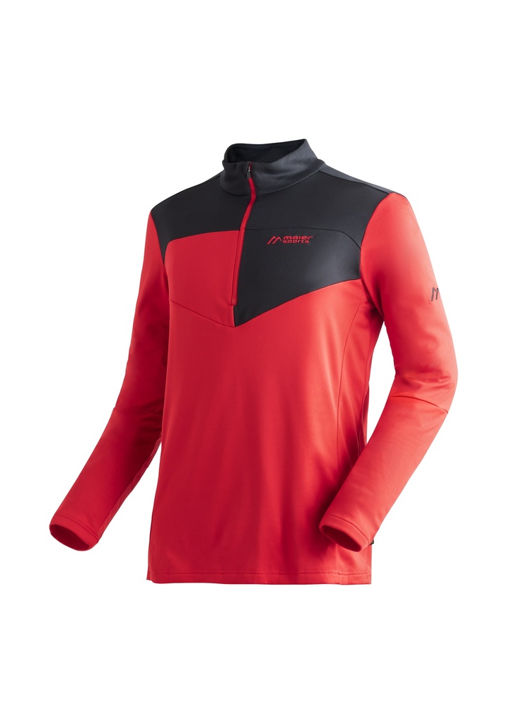 men's sweatshirt Maier Sports Felian salsa/black