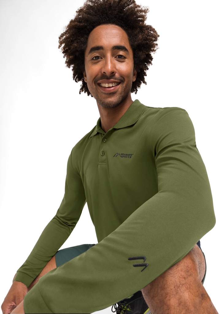men's polo shirt Maier Sports ULRICH L/S military green
