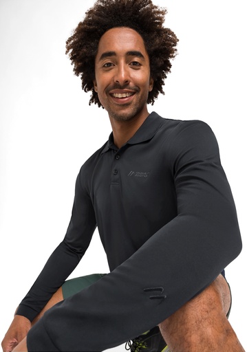 men's polo shirt Maier Sports ULRICH L/S black