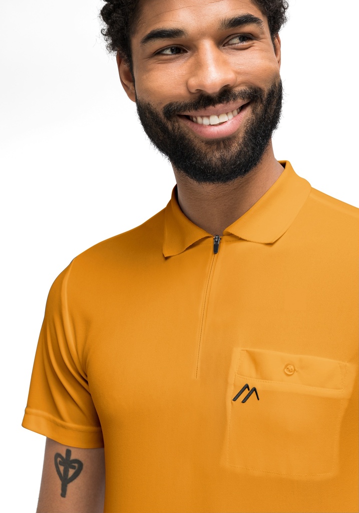 men's polo shirt Maier Sports ARWIN 2.0 orange glow
