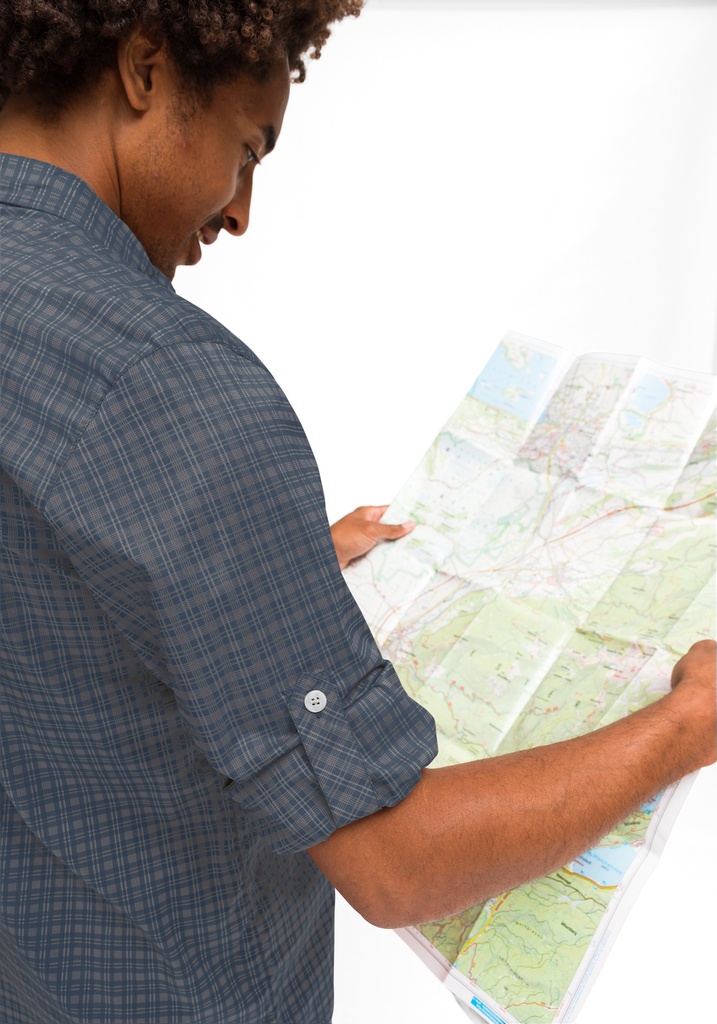 pánska košeľa Maier Sports MATS L/S grey check