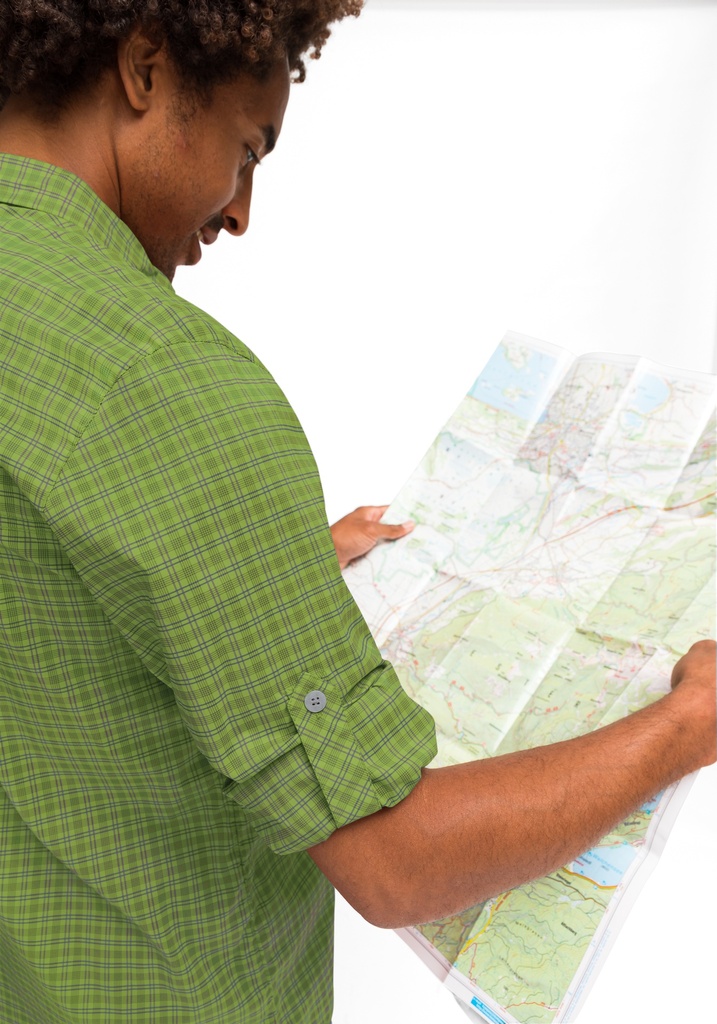 men's shirt Maier Sports MATS L/S green check