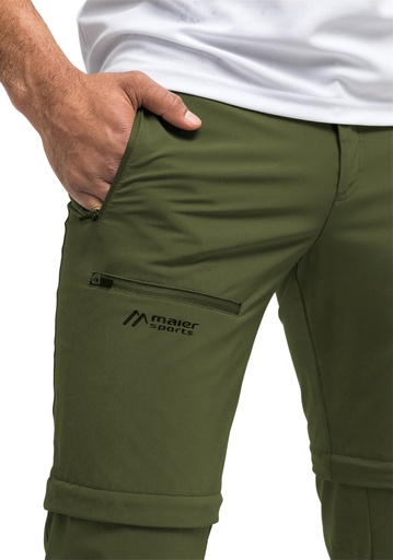 men's pants Maier Sports LATIT ZIP M military green