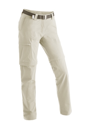 women's pants Maier Sports INARA SLIM ZIP brown rice