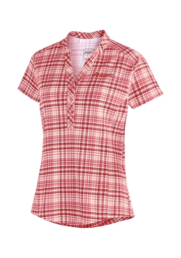 women's shirt Maier Sports ENZ S/SW rose / red check