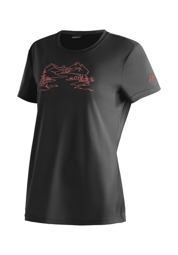 women's t-shirt Maier Sports Wilma Print black
