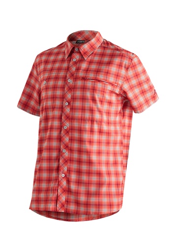 men's shirt Maier Sports KASEN S/SM red check